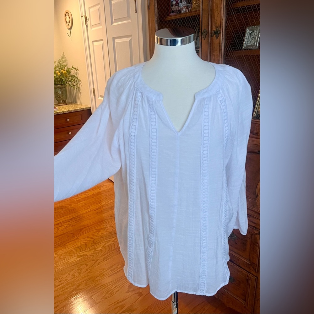 Counterparts Boho Long Sleeve White Blouse